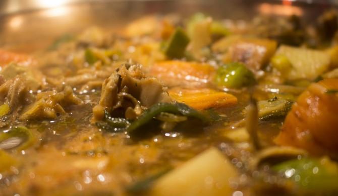 Bouilli de champignons aux légumes